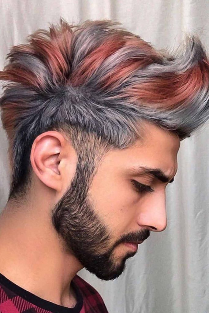 Smoky Silver and Copper Spiked Fade