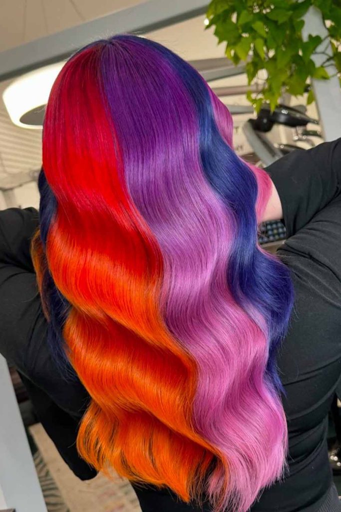Sunset Shade with Color Blocks