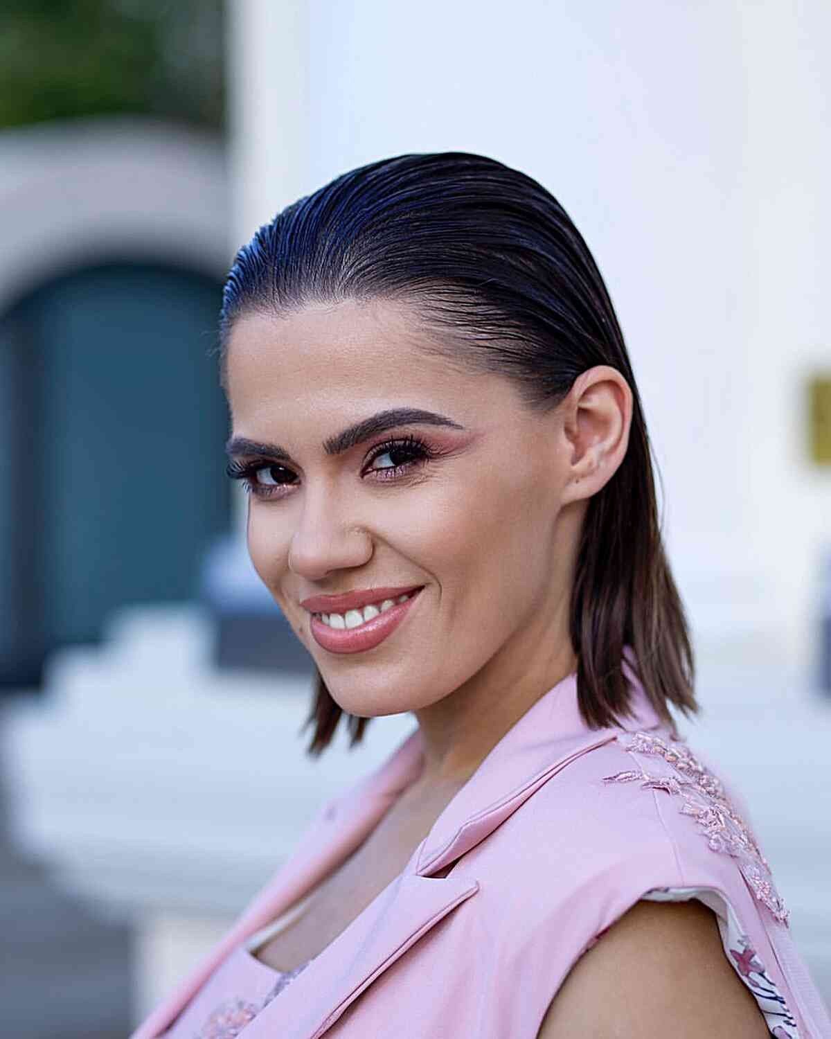 Neck-Length Straight Wet Bob